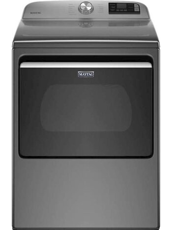 Maytag *MED6230HC  7.4 cu. ft. 240-Volt Metallic Slate Smart Capable Electric Dryer with Hamper Door and Advanced Moisture Sensing