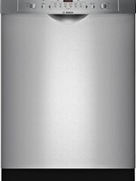 Bosch **Bosch SHE3AR75UC 100 Series 24" Front Control Tall Tub Built-In Dishwasher with Stainless-Steel Tub - Stainless steel