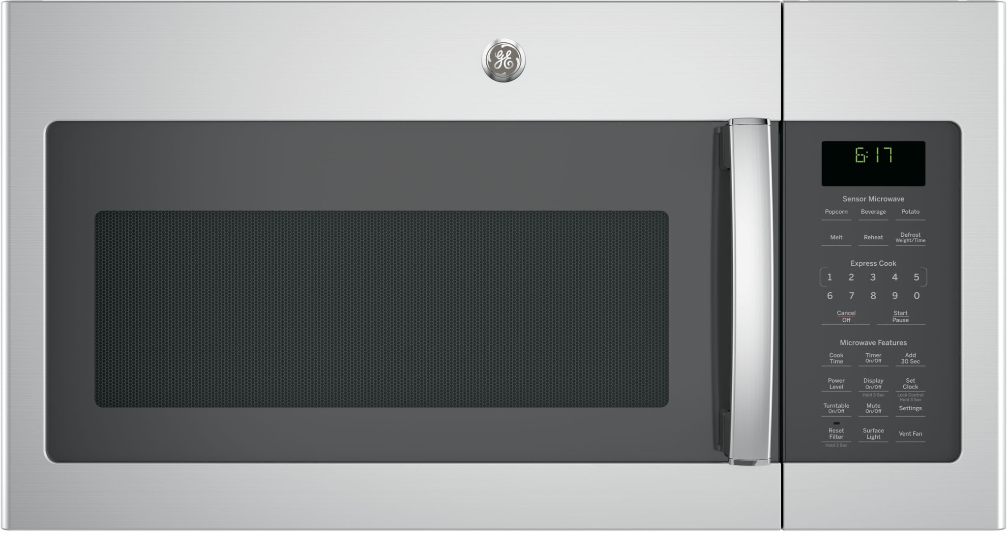 GE *JVM6175YKFS  1.7 cu. ft. Over the Range Microwave in Fingerprint Resistant Stainless Steel with Sensor Cooking