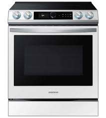 Samsung *NE63BB871112   6.3 cu. ft. Smart BESPOKE Slide-in Electric Range with Smart Dial, Air Fry & Wi-Fi - White glass