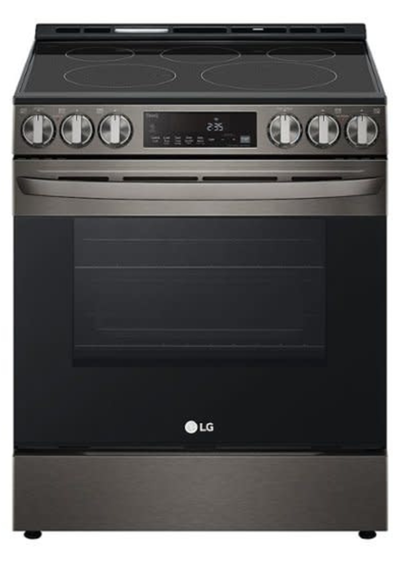 LG *LG LSEL6333D 6.3 Cu. Ft. Smart Slide-In Electric Convection Range with EasyClean, Air Fry and UltraHeat Element - Black stainless steel