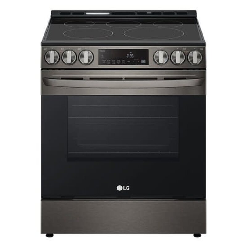 LG *LSEL6333D 6.3 Cu. Ft. Smart Slide-In Electric Convection Range with EasyClean, Air Fry and UltraHeat Element - Black stainless steel