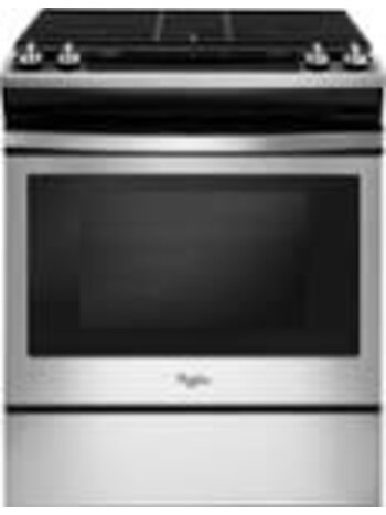 Whirlpool *WEG515S0LZ  30-in 4 Burners 5-cu ft Self-cleaning Slide-in Gas Range (Stainless Steel)