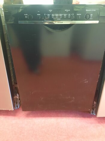 Bosch *SHE3AR76UC  Ascenta 50-Decibel Front Control 24-in Built-In Dishwasher (Black)