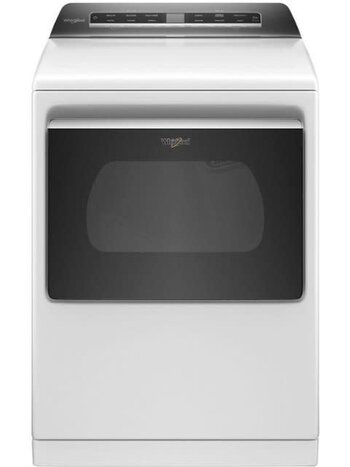 Whirlpool *WGD8127LW 7.4-cu ft Hamper DoorSteam Cycle Smart Gas Dryer (White) ENERGY STAR