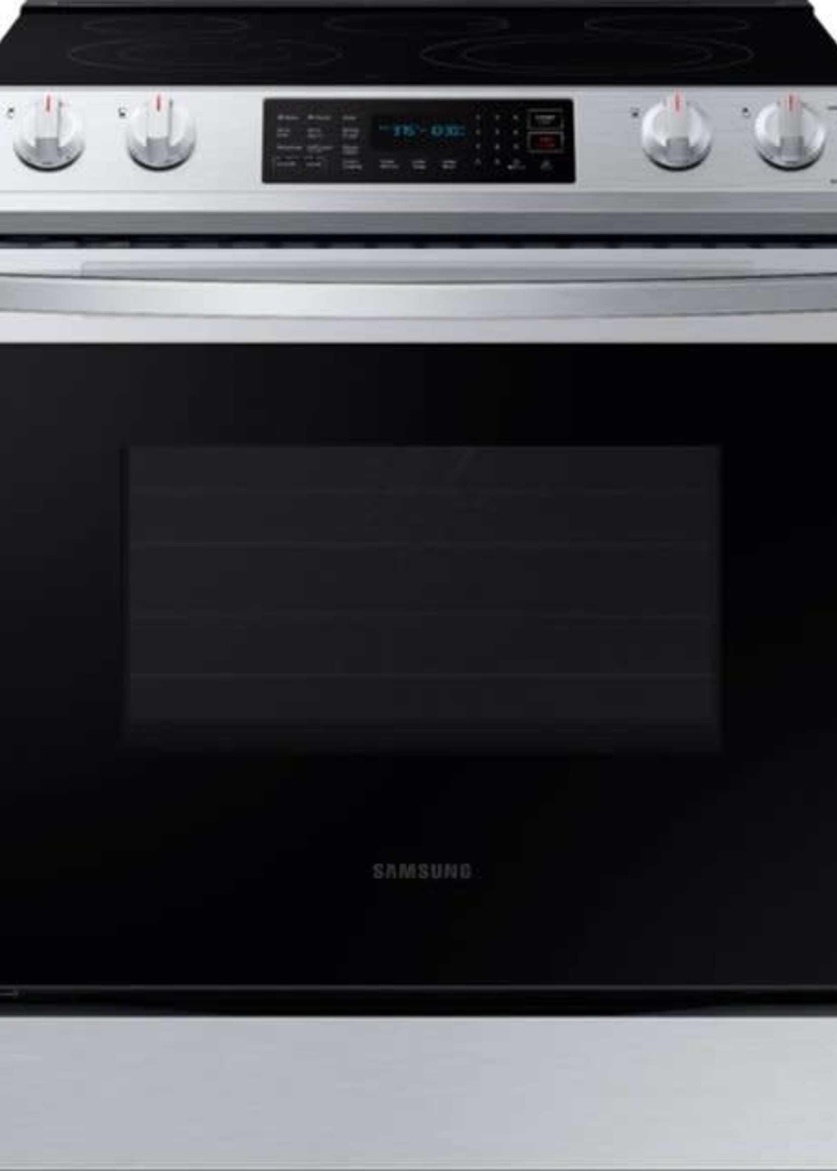 Samsung **Samsung**  NE63T8311SS   30 Inch Slide-In Electric Smart Range 5 Element Cooktop, 6.3 Cu. Ft. Oven , Storage Drawer, Convection, Self + Steam Clean