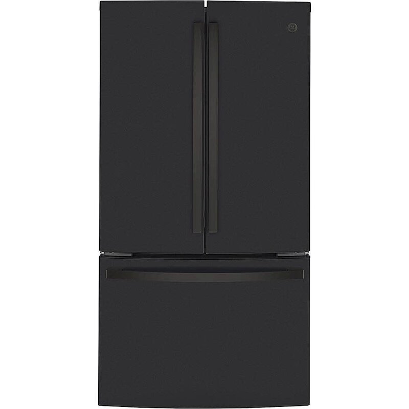 GE *GE GWE23GENDS  23.1 cu. ft. French Door Refrigerator in Black Slate, Fingerprint Resistant, Counter Depth and ENERGY STAR