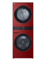LG *LG WKEX200HRA  27 in. WashTower Laundry Center with 4.5 cu. ft. Front Load Washer and 7.4 cu. ft. Electric Dryer in Candy Apple Red