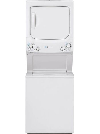 GE *GE GUD27EESNWW  3.9 Cu. Ft. Top Load Washer and 5.9 Cu.Ft Electric Dryer Laundry Center - White