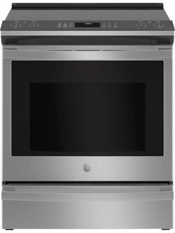 GE *PSS93YPFS 5.3 cu. ft. Slide in Electric Range with Steam-Cleaning Convection Oven and Air Fry in Stainless Steel
