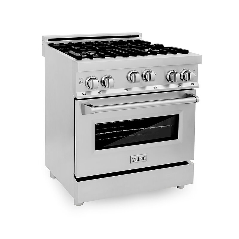 ZLINE *ZLINE RG30 Gas range 30-in 4 Burners 4-cu ft Convection Oven Freestanding Gas Range (Stainless Steel)