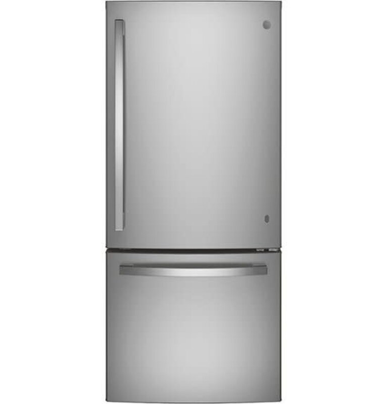 GE *GE GDE21EYKFFS    21.0 Cu. Ft. Bottom-Freezer Refrigerator - Stainless steel