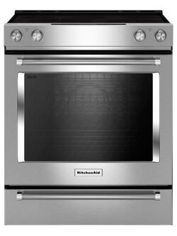 Kitchenaid *KSEB900ESS Slide-in, Range/Cooker - PREMIUM FRONT-CONTROL ELECTRIC RANGE, 7.