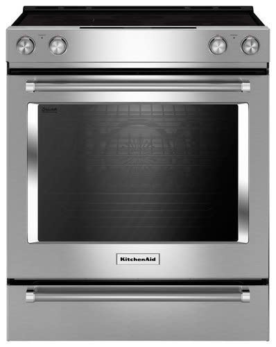 Kitchenaid *KSEB900ESS Slide-in, Range/Cooker - PREMIUM FRONT-CONTROL ELECTRIC RANGE, 7.
