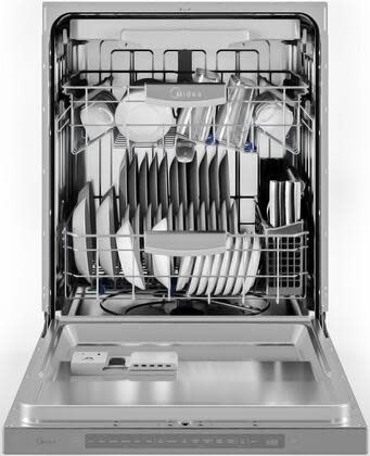 Midea MDT24P4AST (NIB) 24 Inch Fully Integrated Dishwasher with 14 Place Settings 45 db6 Wash Cycles, 5 Wash Options, 3rd Rack, Wi-Fi with MyWash, LED Cycle Indicator, LED Interior Lighting, 3 Spray Arms, Control Lock, and Energy Star Certified  Stainless Steel