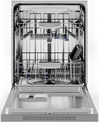 Midea MDT24P4AST (NIB) 24 Inch Fully Integrated Dishwasher with 14 Place Settings 45 db6 Wash Cycles, 5 Wash Options, 3rd Rack, Wi-Fi with MyWash, LED Cycle Indicator, LED Interior Lighting, 3 Spray Arms, Control Lock, and Energy Star Certified  Stainless Steel