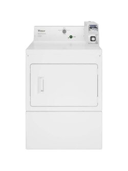 Whirlpool *CEM2745FQ Commercial 7.4-cu ft Coin-Operated Electric Commercial Dryer (White)