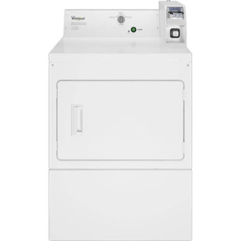 Whirlpool *CEM2745FQ Commercial 7.4-cu ft Coin-Operated Electric Commercial Dryer (White)