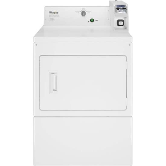 Whirlpool *CEM2745FQ Commercial 7.4-cu ft Coin-Operated Electric Commercial Dryer (White)
