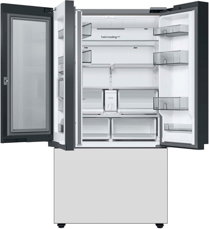 Samsung *Samsung RF30BB6600AP  Bespoke 30 cu. ft. 3-Door French Door Refrigerator with Beverage Center - Custom Panel Ready