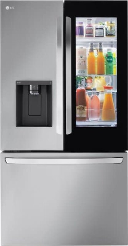 LG *LG LRFOC2606S  26 cu. ft. Smart InstaView Counter Depth MAX French Door Refrigerator in PrintProof Stainless Steel