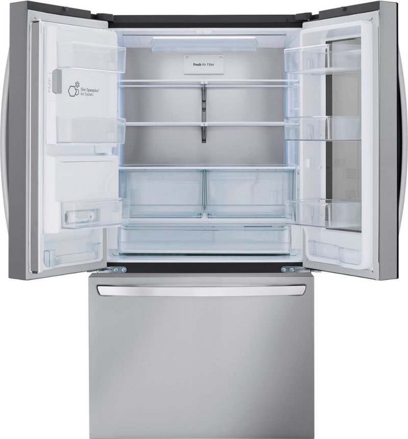 LG *LG LRFOC2606S  26 cu. ft. Smart InstaView Counter Depth MAX French Door Refrigerator in PrintProof Stainless Steel