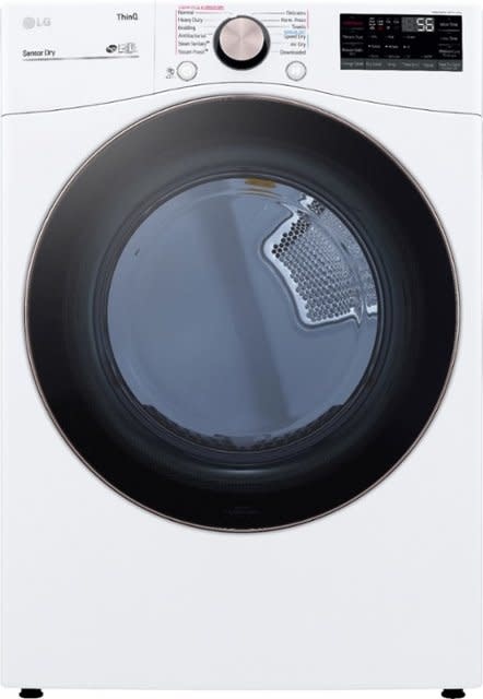 LG *DX4001W  7.4 Cu. Ft. Stackable Smart Gas Dryer with Steam and Built-In Intelligence - White