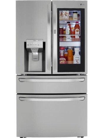 LG LRMVC2306S  22.5 Cu. Ft. 4-Door French Door Counter-Depth Refrigerator with InstaView Door-in-Door and Craft Ice - Stainless steel