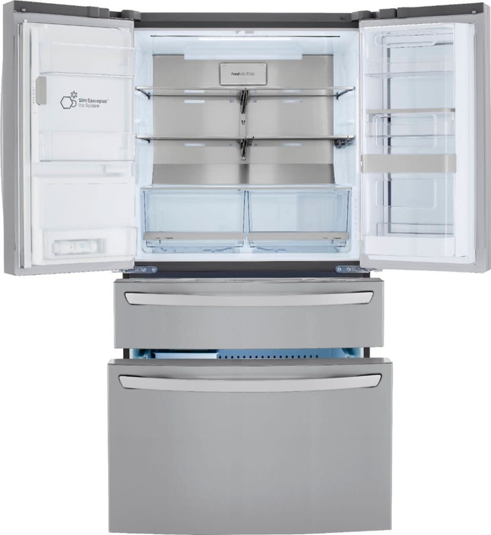 LG LRMVC2306S  22.5 Cu. Ft. 4-Door French Door Counter-Depth Refrigerator with InstaView Door-in-Door and Craft Ice - Stainless steel
