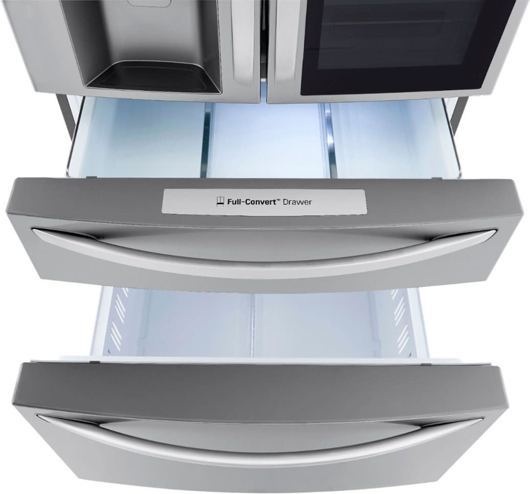 LG LRMVC2306S  22.5 Cu. Ft. 4-Door French Door Counter-Depth Refrigerator with InstaView Door-in-Door and Craft Ice - Stainless steel