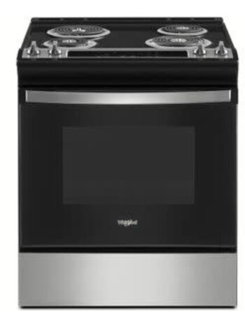 Whirlpool *WEC310S0LS   4.8 cu. ft. Slide in Electric Range with Frozen Bake Technology in Stainless Steel