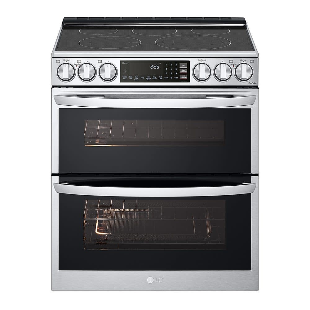 LG *LTEL7337F  7.3 Cu. Ft. Slide-In Double Oven Electric True Convection Range with EasyClean and InstaView - Stainless Steel