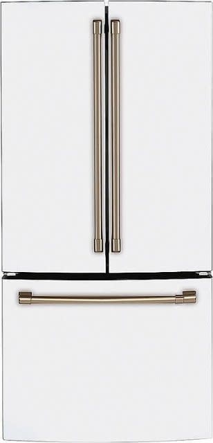 CAFE *Cafe CWE19SP4W2  18.6 cu. ft. French Door Refrigerator in Matte White, Fingerprint Resistant, Counter Depth and ENERGY STAR