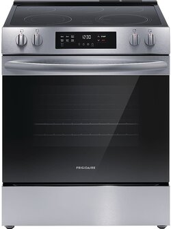 Frigidaire *FCFE3062AS   30 in. 5-Element Slide-In Front Control Electric Range with Steam Clean in Stainless Steel