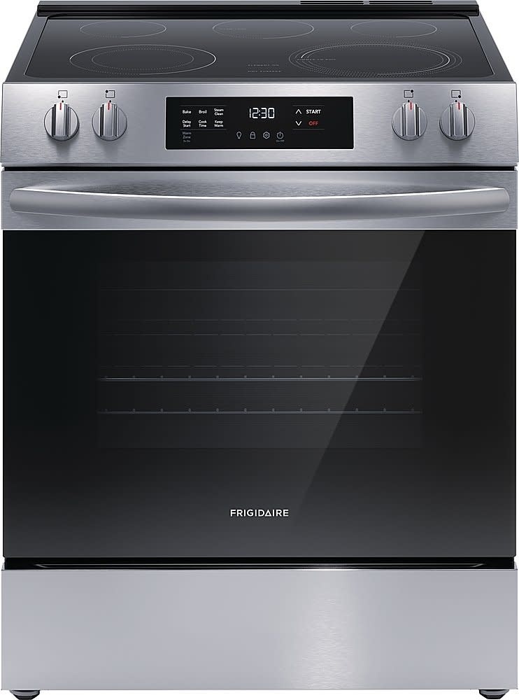 Frigidaire *Frigidaire  FCFE3062AS   30 in. 5-Element Slide-In Front Control Electric Range with Steam Clean in Stainless Steel