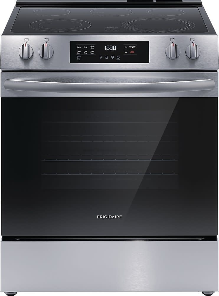 Frigidaire *FCFE3062AS   30 in. 5-Element Slide-In Front Control Electric Range with Steam Clean in Stainless Steel