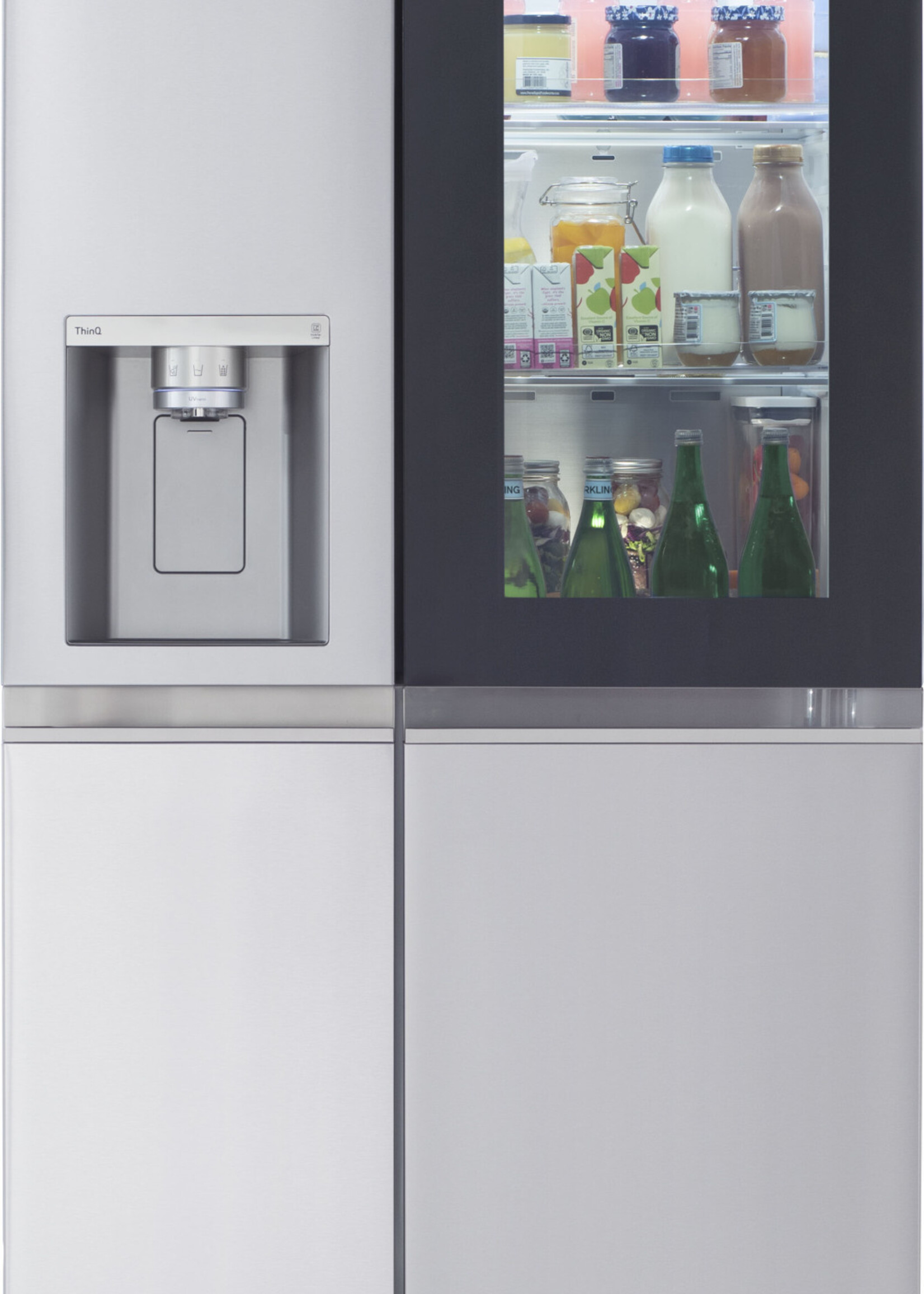 LG ***Damage Special LG LRSOS2706S  InstaView 27.1-cu ft Side-by-Side Refrigerator with Dual Ice Maker (Printproof Stainless Steel) ENERGY STAR