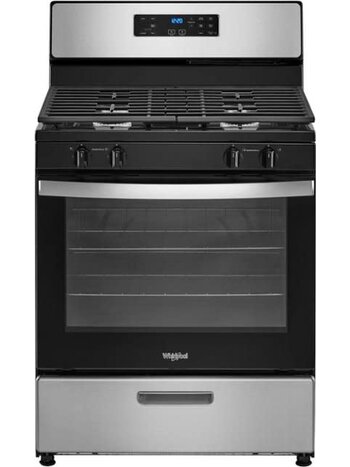 Whirlpool *WFG320M0MS 30-in 4 burners 5.1-cu ft Freestanding Natural Gas Range ( Stainless Steel )