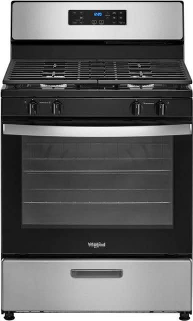 Whirlpool *WFG320M0MS 30-in 4 burners 5.1-cu ft Freestanding Natural Gas Range ( Stainless Steel )