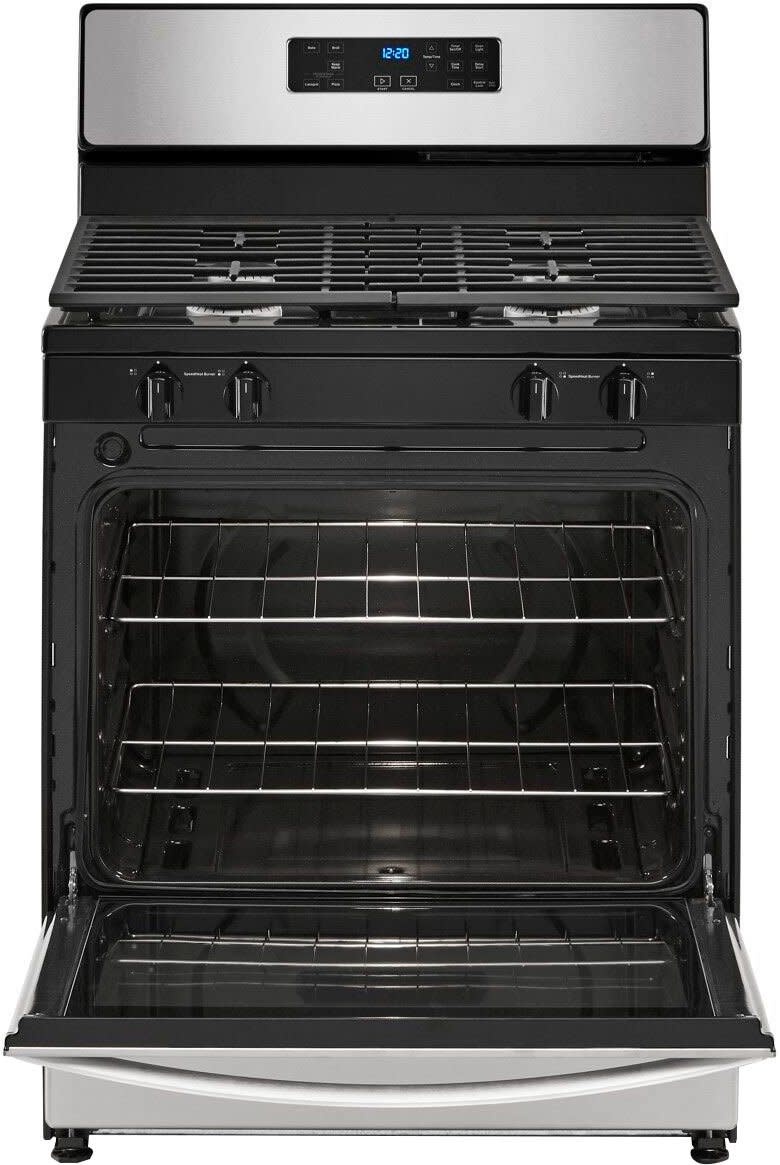 Whirlpool *WFG320M0MS 30-in 4 burners 5.1-cu ft Freestanding Natural Gas Range ( Stainless Steel )