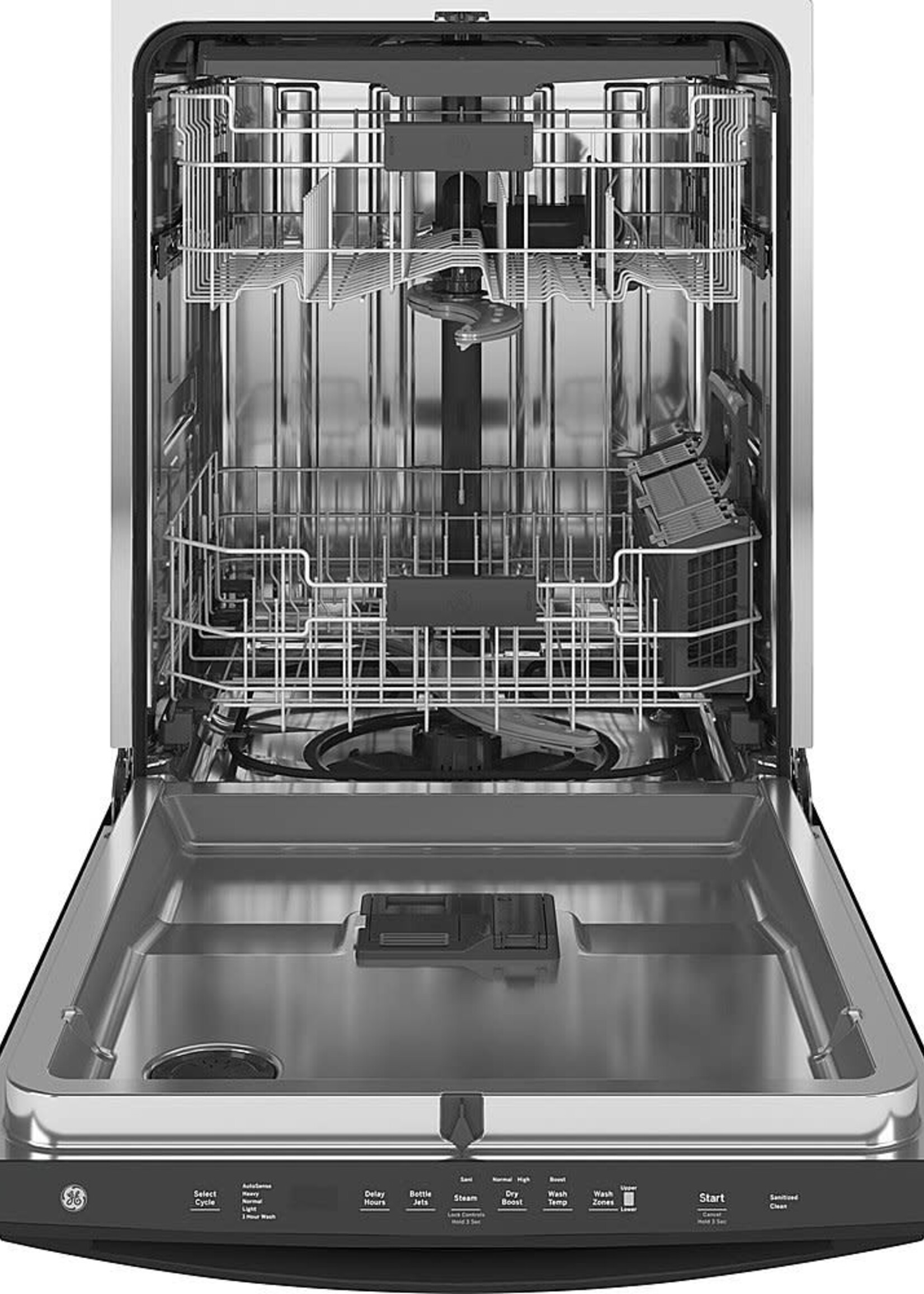 GE *GE GDT665SGNBB Dry Boost Top Control 24-in Built-In Dishwasher (Black) ENERGY STAR, 46-dBA