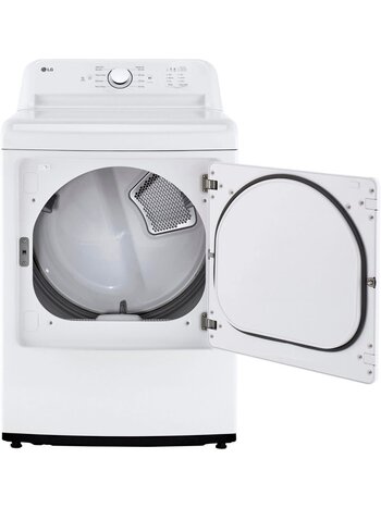 LG *DLE6100W   7.3 Cu.Ft. Vented Electric Dryer in White with Sensor Dry Technology
