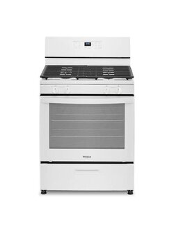 Whirlpool *WFG320M0MW  30-in 4 Burners 5.1-cu ft Freestanding Natural Gas Range (White)