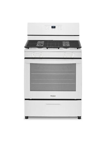 Whirlpool *WFG320M0MW  30-in 4 Burners 5.1-cu ft Freestanding Natural Gas Range (White)