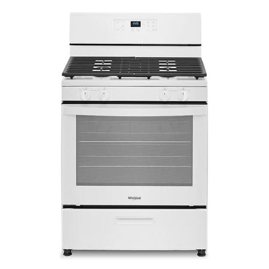Whirlpool *WFG320M0MW  30-in 4 Burners 5.1-cu ft Freestanding Natural Gas Range (White)