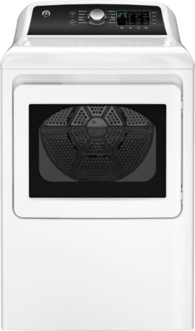 GE *GTD58EBSVWS 7.4 Cu. Ft. Top Load Electric Dryer with Sensor Dry - White on White