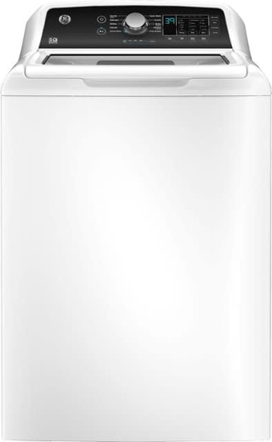 GE *GE  GTW585BSVWS  4.5 cu ft Top Load Washer with Water Level Control, Deep Fill, Quick Wash, and Glass Lid - White on White