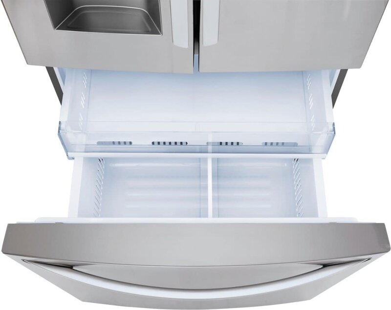LG *LG  LRFS28XBS  27.7-cu ft Smart French Door Refrigerator with Ice Maker (Fingerprint Resistant) ENERGY STAR
