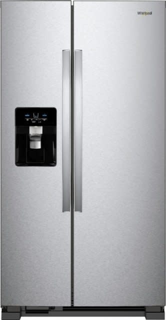 GE Profile 36 in. 25.3 cu. ft. Side-by-Side Refrigerator with External Ice  & Water Dispenser - Stainless Steel