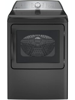 GE *PTD60EBPRDG 7.4 cu. ft. Smart Diamond Gray Electric Dryer with Sanitize Cycle and Sensor Dry, ENERGY STAR